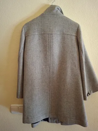 Chaqueta de paño gris Zara Talla L