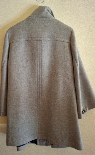Chaqueta de paño gris Zara Talla L