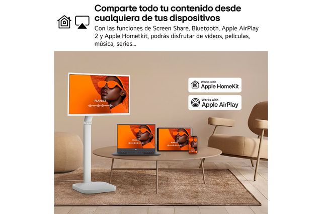 LG Smart Monitor 32" + Soporte Suelo (StanbyME)