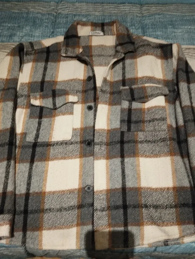 Cazadora estilo camisero cuadros chico