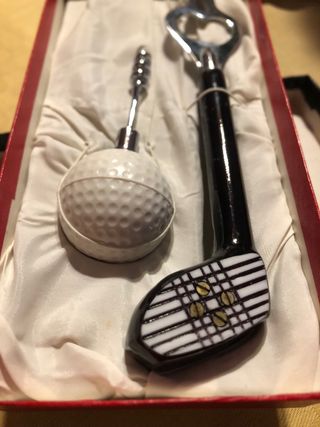 Set apribottiglie Golf metallo smaltato