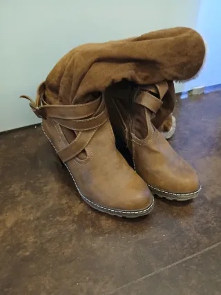 Botas camel con pelo talla 38