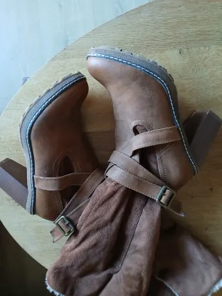 Botas camel con pelo talla 38