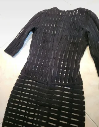 Vestito nero donna trasparente