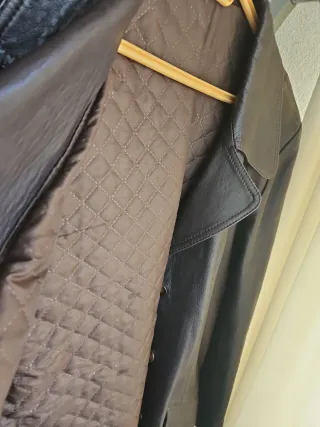 Cazadora de piel mujer burdeos