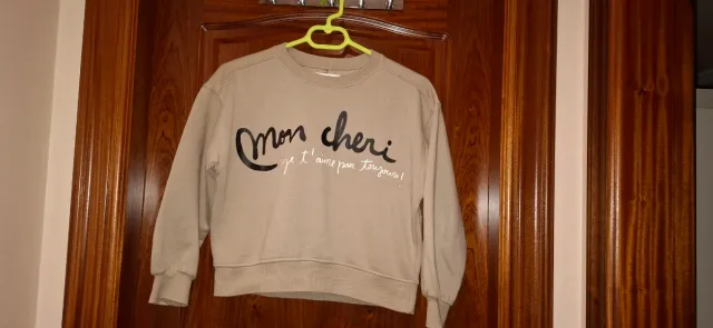 Sudadera Mon Cheri beige talla 11-12