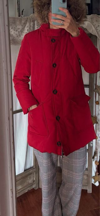 Abrigo Plumas Tommy Hilfiger Rojo