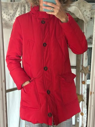 Abrigo Plumas Tommy Hilfiger Rojo