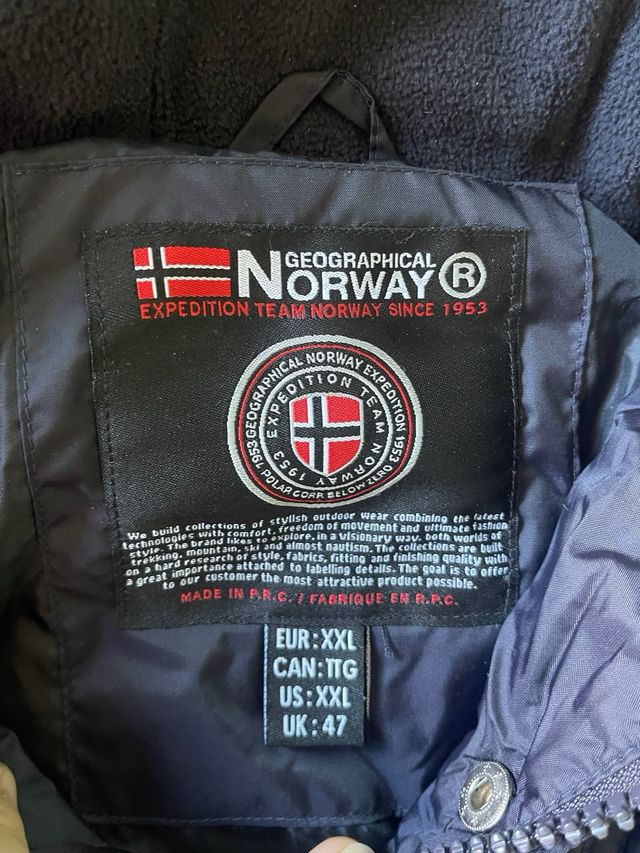 Chaqueta Geographical Norway Negra