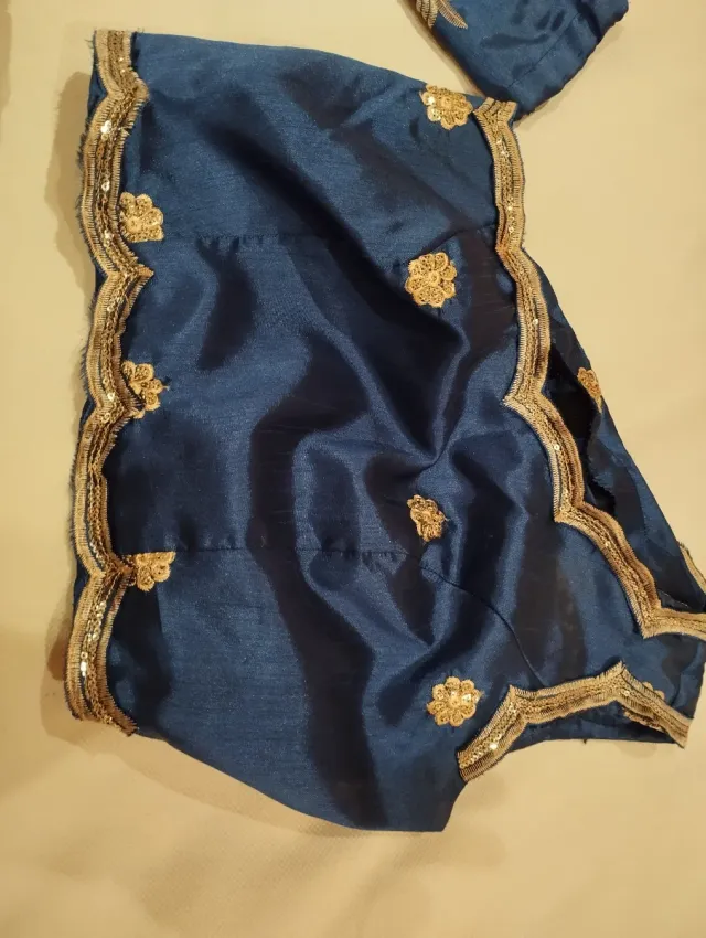 Traje comparsa/boato azul y dorado.Hecho a medida.