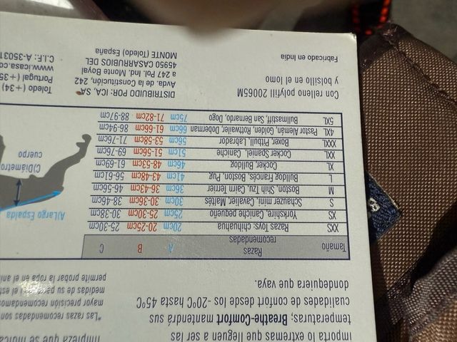 Chubasquero XL-DOG XXS Marrón