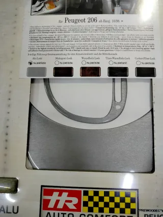 Embellecedores consola Peugeot 206 (8 piezas)