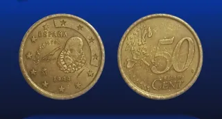 Moneda 50 Céntimos España 1999 Cervantes
