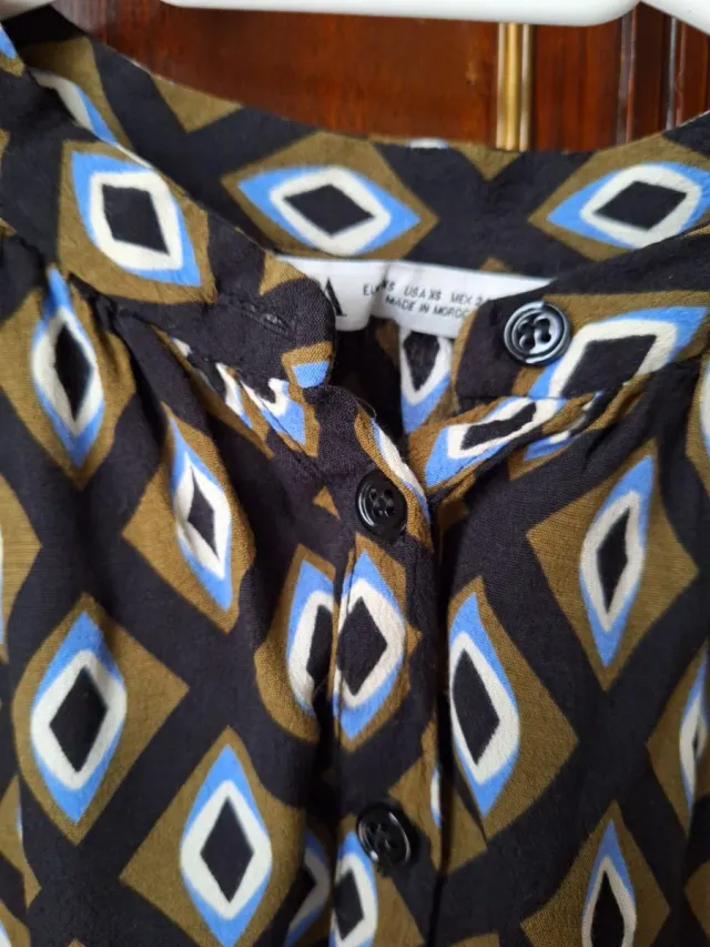 Vestido midi estampado rombos