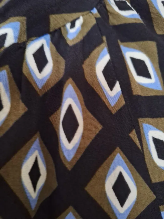 Vestido midi estampado rombos