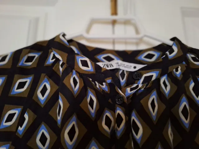 Vestido midi estampado rombos