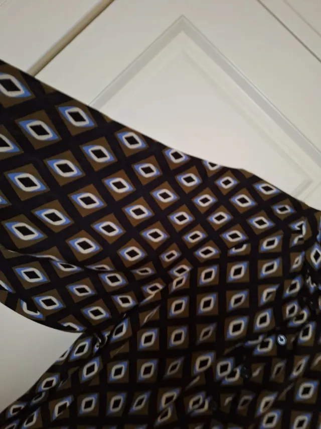 Vestido midi estampado rombos