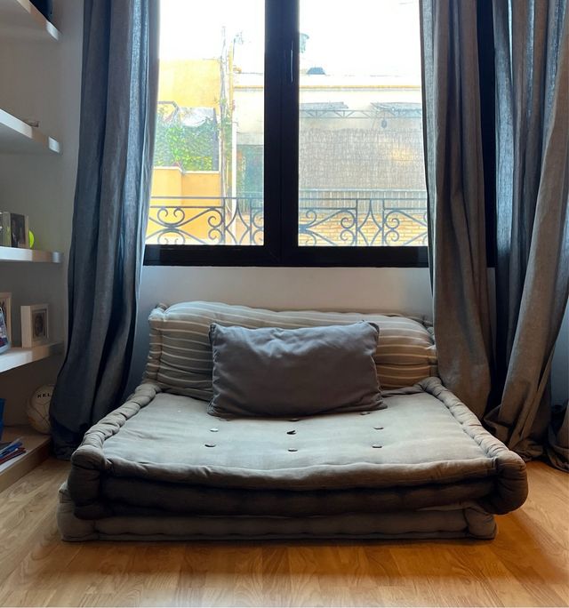 Sofá de suelo Maison du Monde beige/gris