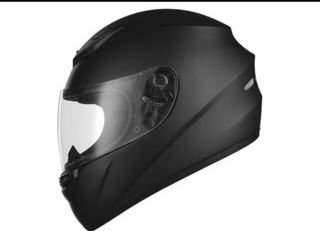 Casco de moto negro integral