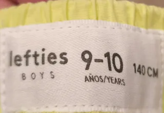 Bermudas niño amarillas. Talla 9-10
