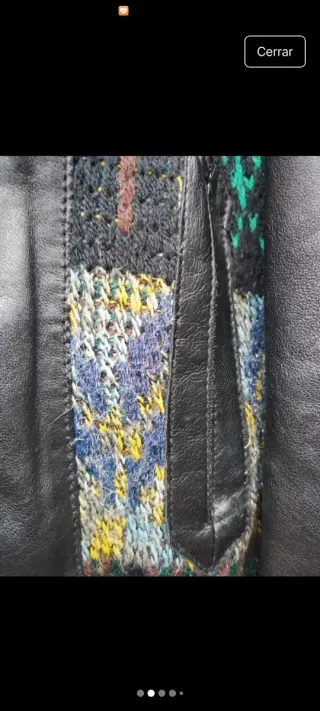 Chaqueta Cuero Vintage Mahasy Étnica Bohemia