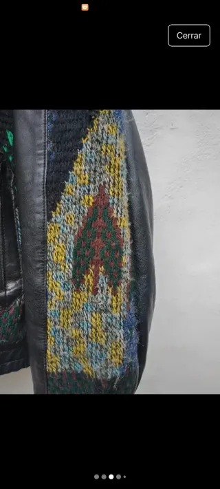 Chaqueta Cuero Vintage Mahasy Étnica Bohemia