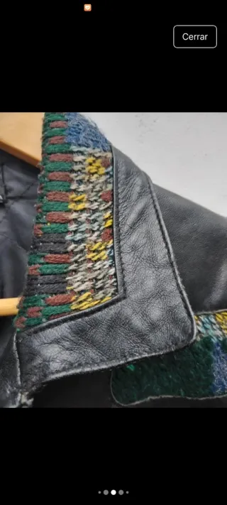 Chaqueta Cuero Vintage Mahasy Étnica Bohemia