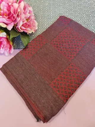 Sciarpa uomo bordeaux e grigio