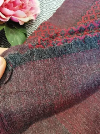 Sciarpa uomo bordeaux e grigio