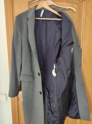 Abrigo caballero gris nuevo