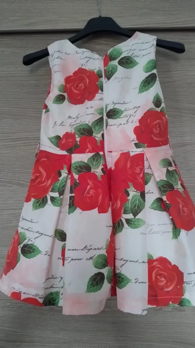 Vestito bambina My Jewel con rose e scritte