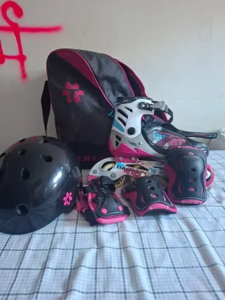 Bolsa Patines Talla 39/42 + Protecciones Talla M/L