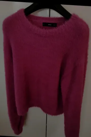 Maglione Mango fucsia oversize