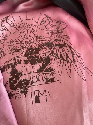 Cazadora polipiel Stradivarius rosa