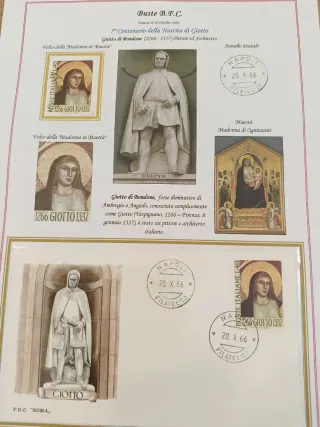 Collezione Francobolli FDC Giotto 1966