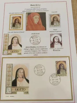 Collezione Francobolli FDC Giotto 1966