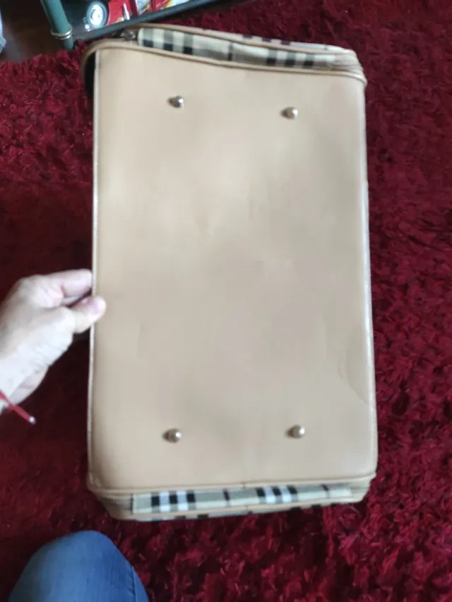 Transportín perro-gato beige y marrón