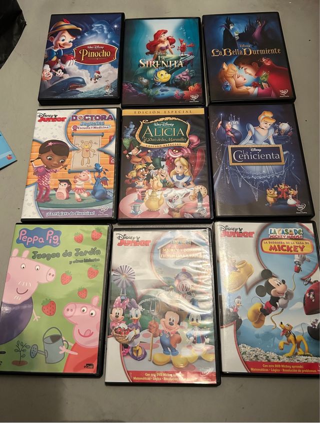 Lote 9 Películas Disney DVD Infantil Español