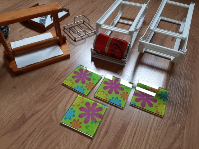 Lote porta servilletas, posavasos, abrebotellas