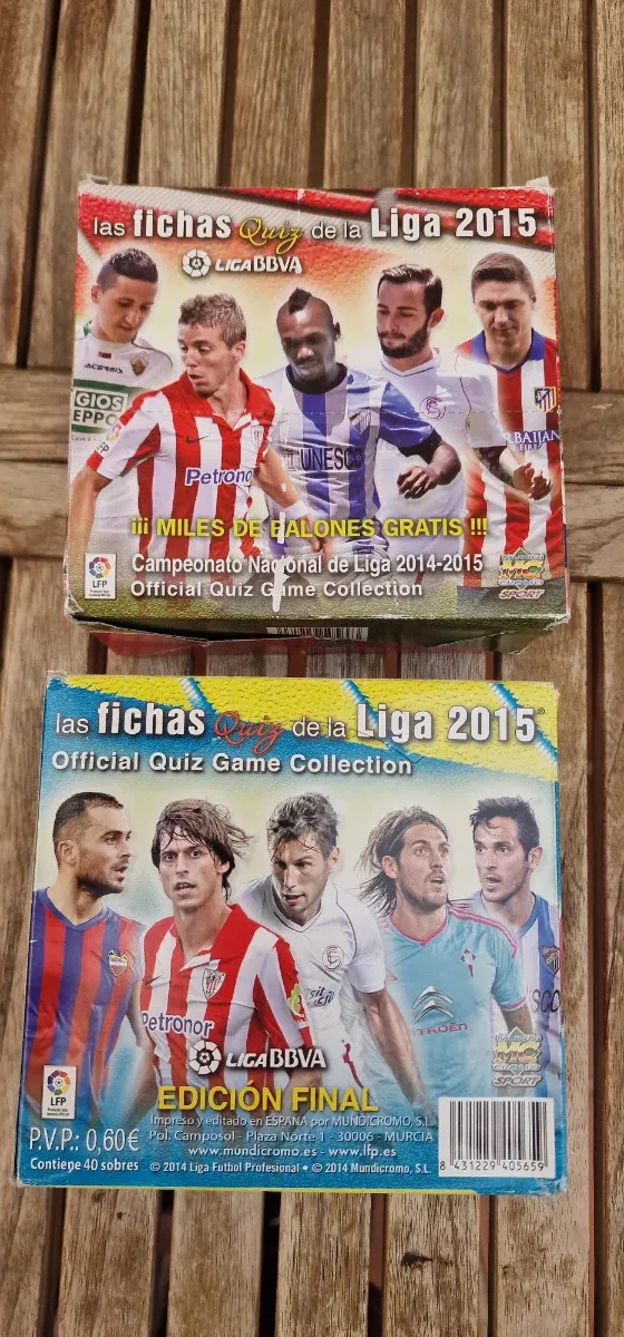 Sobres Cromos Liga 2015 (40 y 50 sobres)