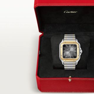 Cartier Santos XL Acero y Oro Esfera Antracita