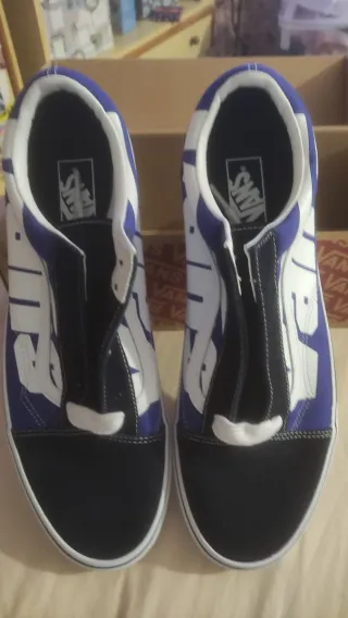 Zapatillas Vans Old Skool Azul y Blanco