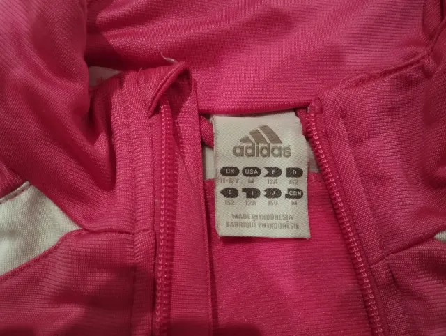 Sudadera Adidas Niña Rosa. Talla 11/12 años.
