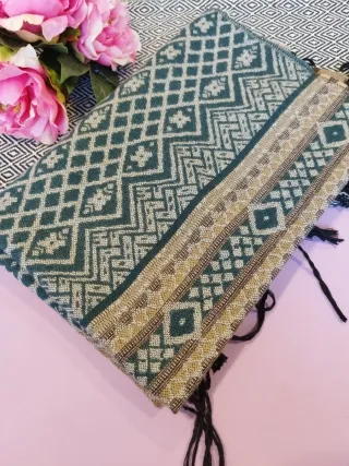 Sciarpa ampia fantasia geometrica