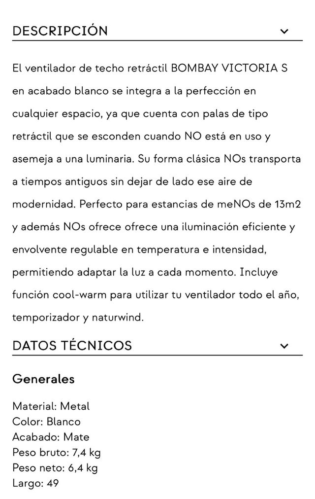 Ventilador Sulion Victoria S Xtra Blanco