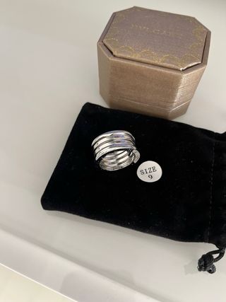 Anillo inspiración Bulgari Acero Talla 9