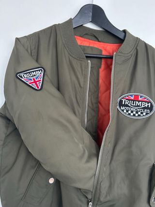Cazadora aviador Triumph Motorcycles verde