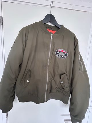 Cazadora aviador Triumph Motorcycles verde