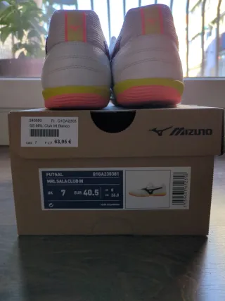 Zapatillas Fútbol Sala Mizuno Blancas y Amarillas