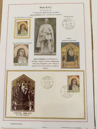 Collezione francobolli e FDC Giotto 1966